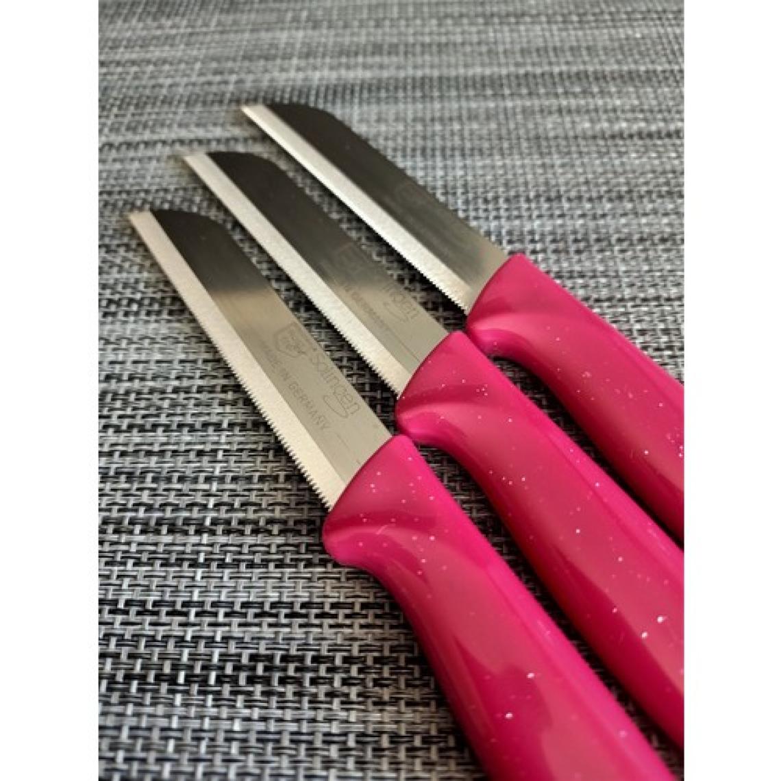 Solingen Meyve Bıçağı 12'li Simli Pembe