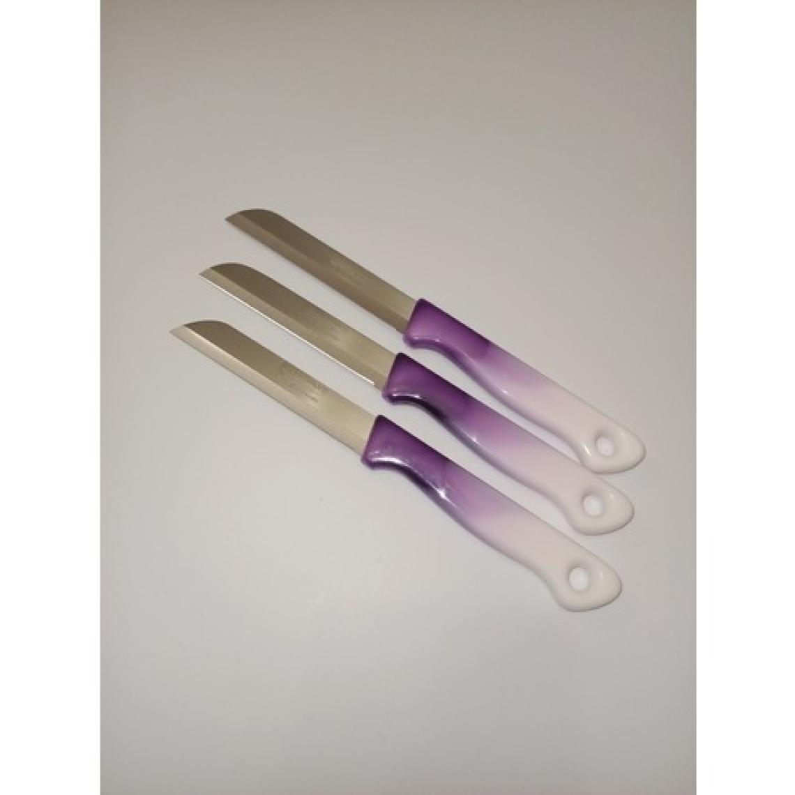 Solingen Bıçak 3'lü Set Mor Ebruli Desen
