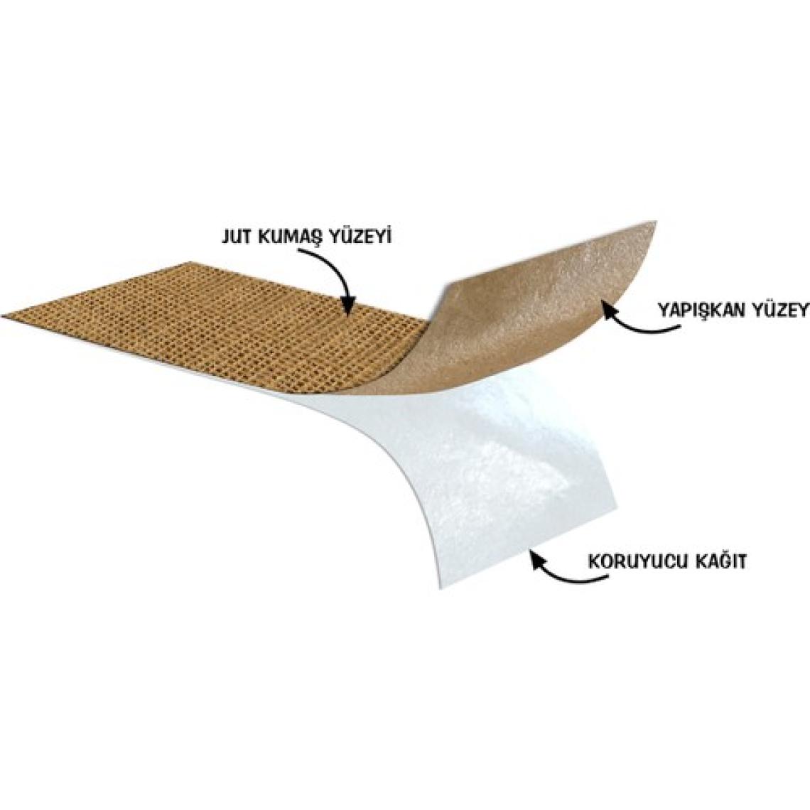 Fixall Adhesive Products Yapışkanlı Doğal Renkli Jüt Telis Kumaş Çuval Bezi 50X100 Cm.