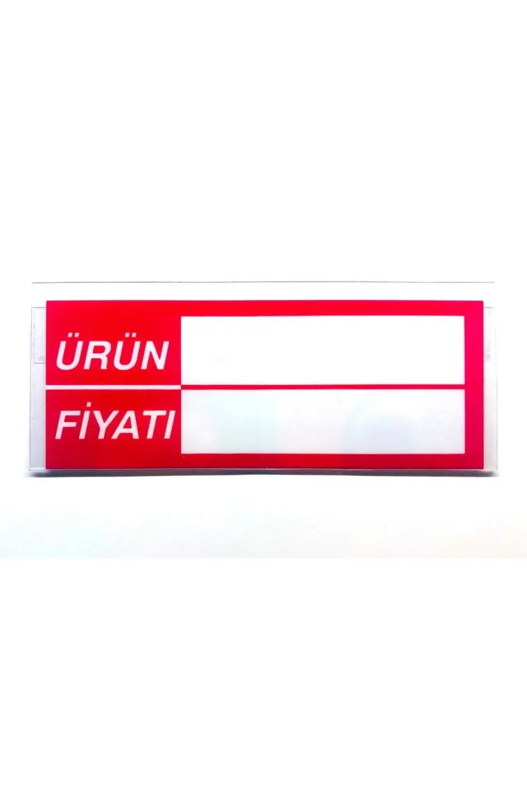 MT Pvc Arkası Yapışkanlı Raf Önü Etiketliği + Silinebilir Etiket