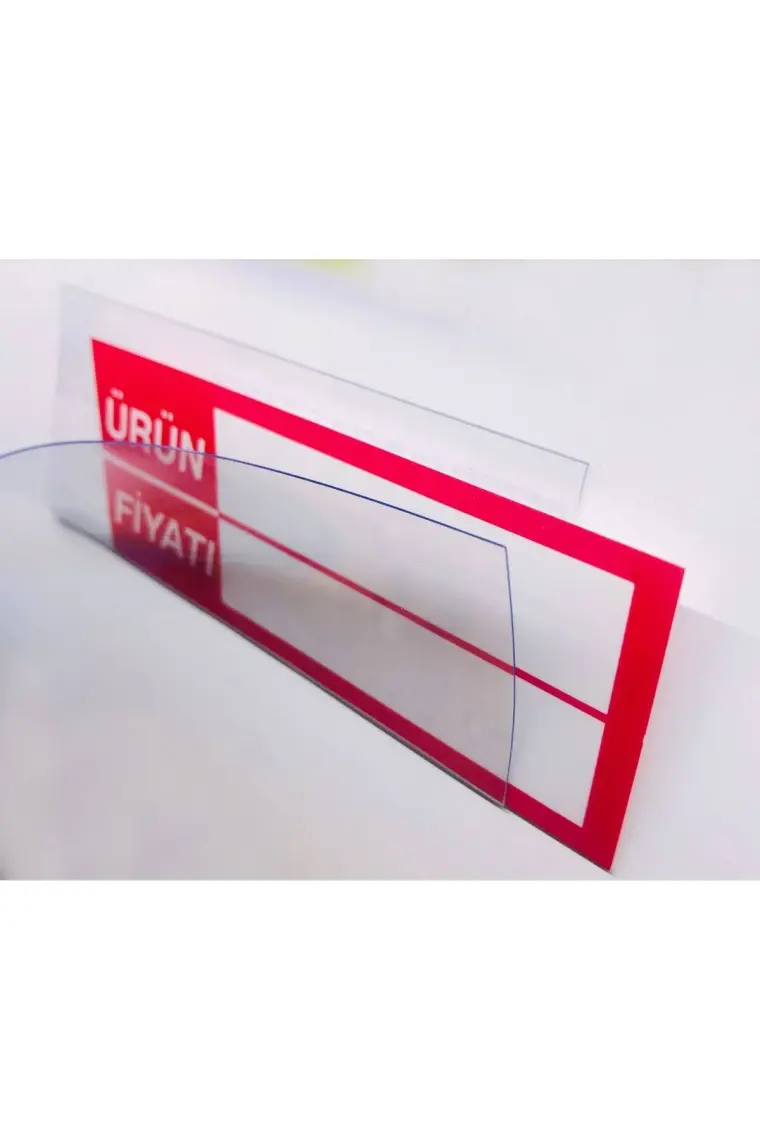 MT Pvc Arkası Yapışkanlı Raf Önü Etiketliği + Silinebilir Etiket