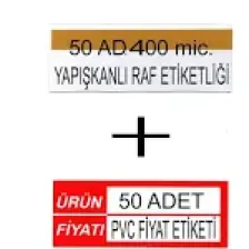 MT Pvc Arkası Yapışkanlı Raf Önü Etiketliği + Silinebilir Etiket