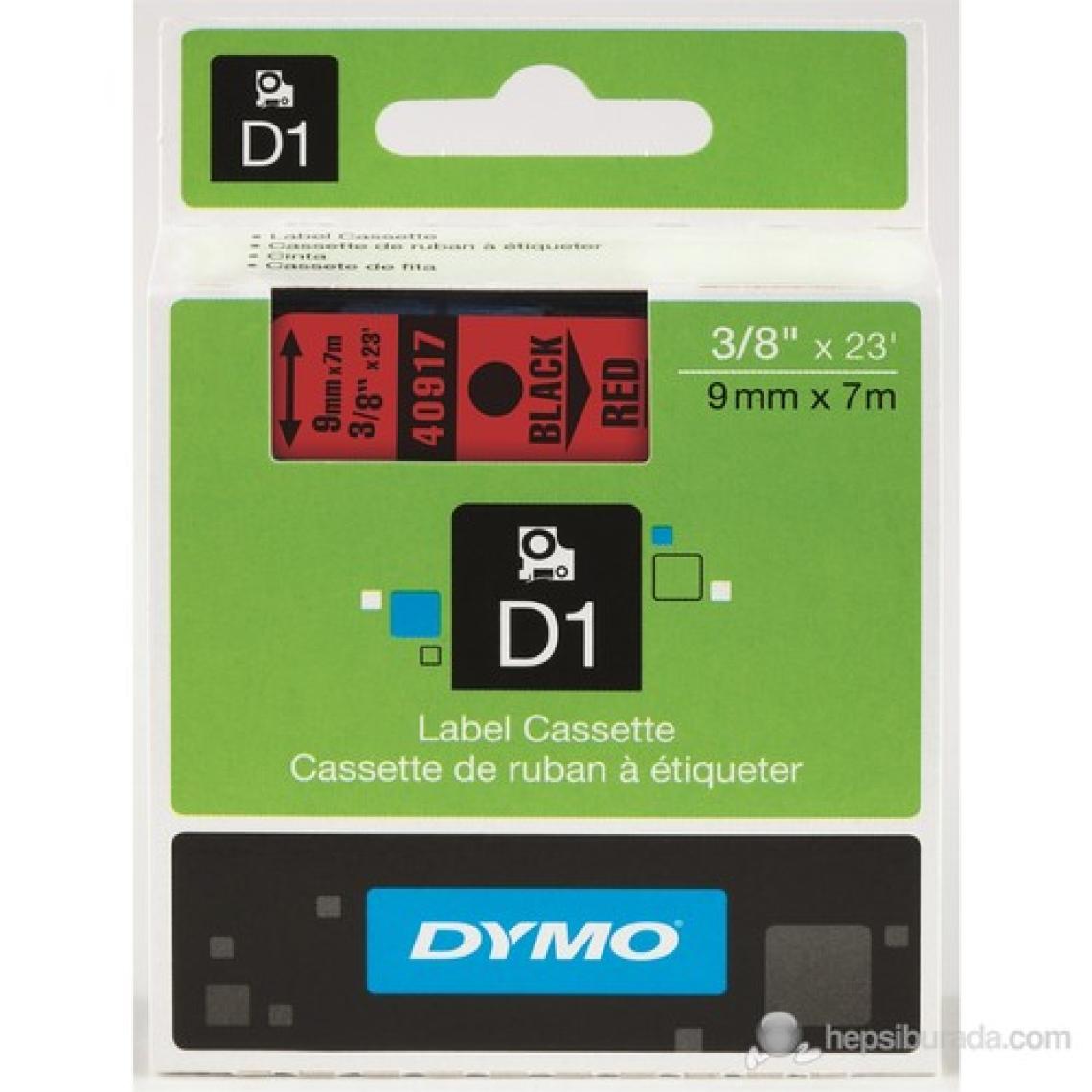 DYMO 40917 Kırmızı/Siyah D1 Yedek Şerit (9 mm x 7 mt)