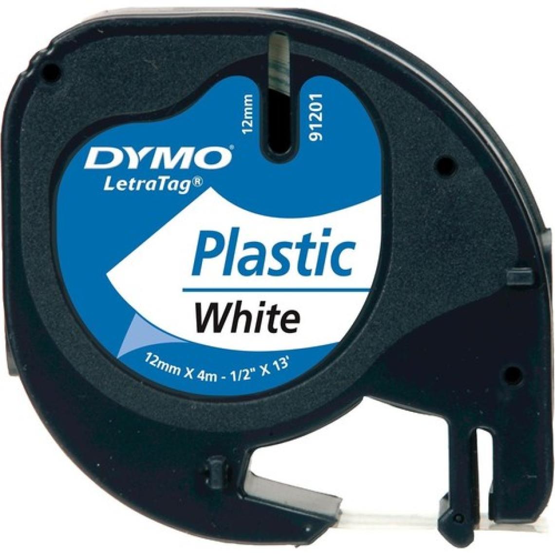 Dymo S0721660 Letratag Plastik Etiket 12 mm X 4 Metre Beyaz 91201