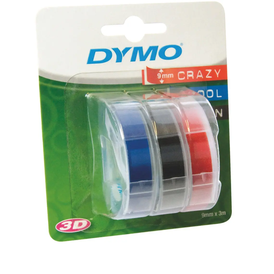 DYMO S0847750 Kabartma Şerit, 9 mmx3 mt  3 lü Bls K-S-M