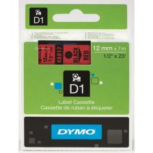 Dymo D1 Yedek Şerit 12mmx7m KırmızıSiyah 45017