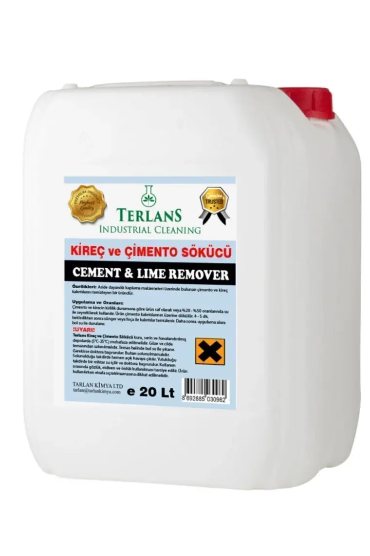 Terlans Inşaat Sonrası Çimento Artığı Temizleyici Harç ve Kireç Sökücü 20 kg