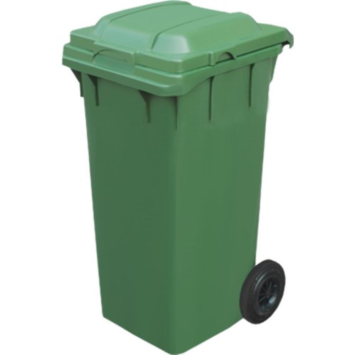 Safell Plastik Çöp Konteyneri 120 Litre Konteyner - A+ Isıya Karşı Dayanıklı Malzeme - Yeşil
