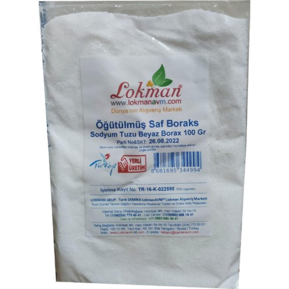 Lokman Öğütülmüş Saf Boraks Sodyum Tuzu Beyaz Borax 100 gr