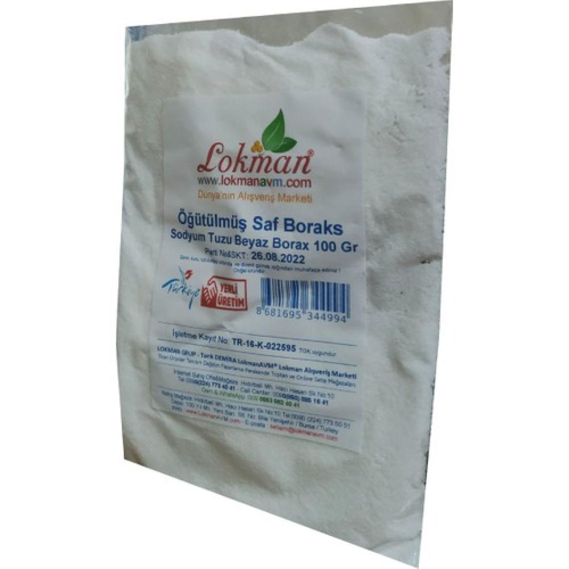 Lokman Öğütülmüş Saf Boraks Sodyum Tuzu Beyaz Borax 100 gr