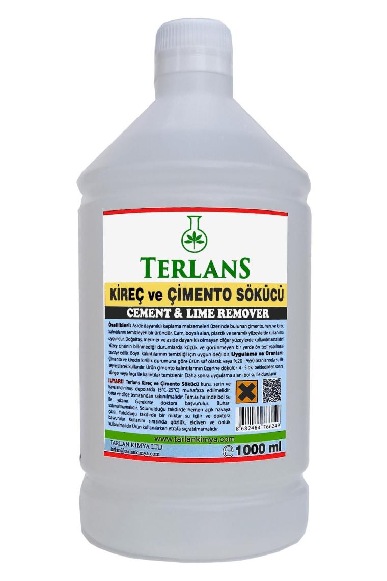 Terlans Inşaat Sonrası Çimento Artığı Temizleyici Harç ve Kireç Sökücü 1000 ml