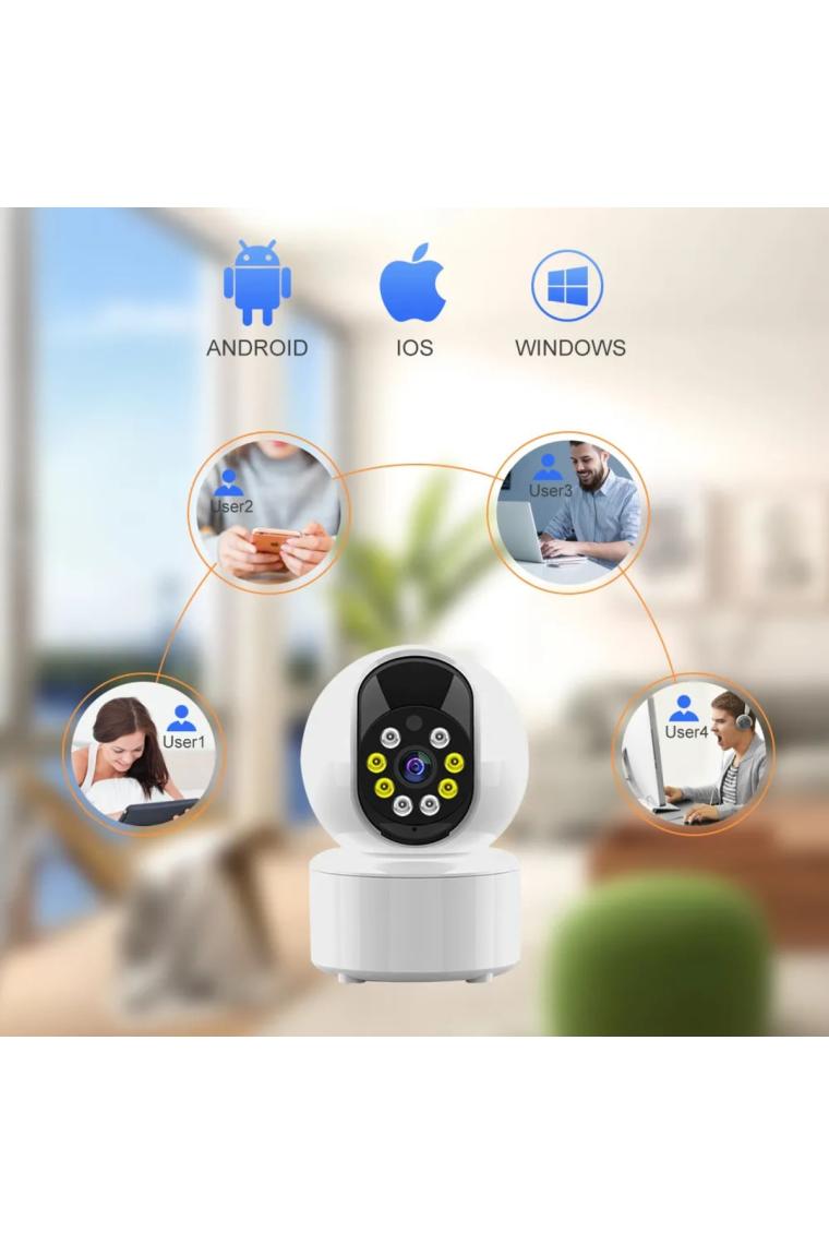 Teknomila 1080P 2.4ghz + 5ghz Wifi Kablosuz 360° Hareket Izleme Sesli Cctv Ağ Ev Güvenlik Ip Kamera Mini Kamera
