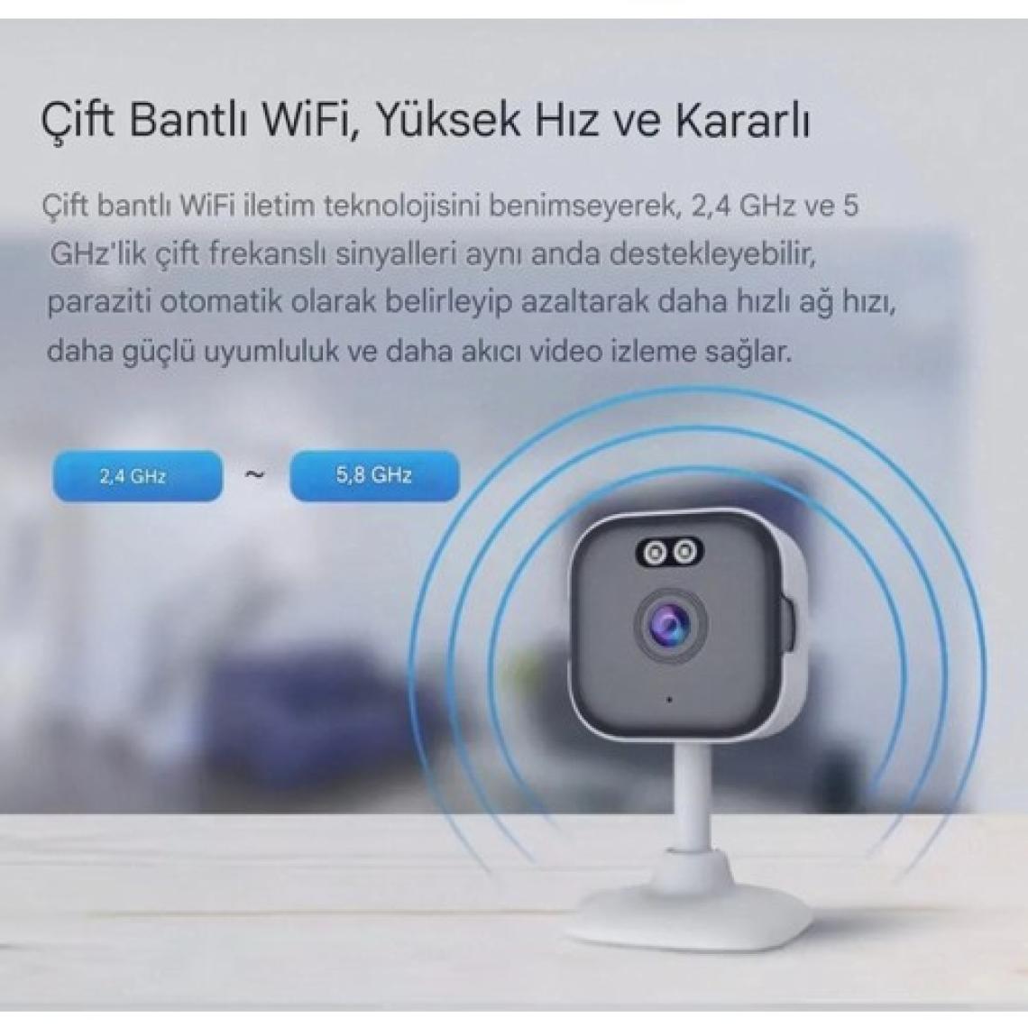 2k Iç Mekan Wifi Kamera Gece Görüş-Ses-Insan Algılama