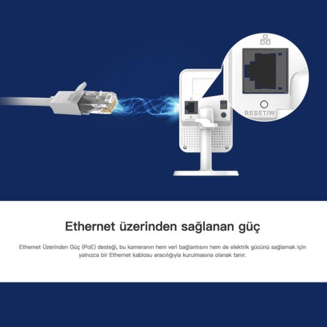 IMOU Cube İç Ortam Akıllı PoE Kamera /2 MP-Gece Görüşü-SD Kart Desteği-Hareket ve PIR Algılama-İki Yönlü Konuşma-ONVIF-Bulut Hizmeti (IPC-K22AP)