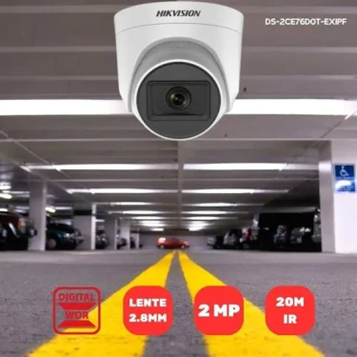 Hikvision Turbo HD DS-2CE76D0T-EXIPF 2 mp 4 in1 TVI-AHD  Dome Kamera