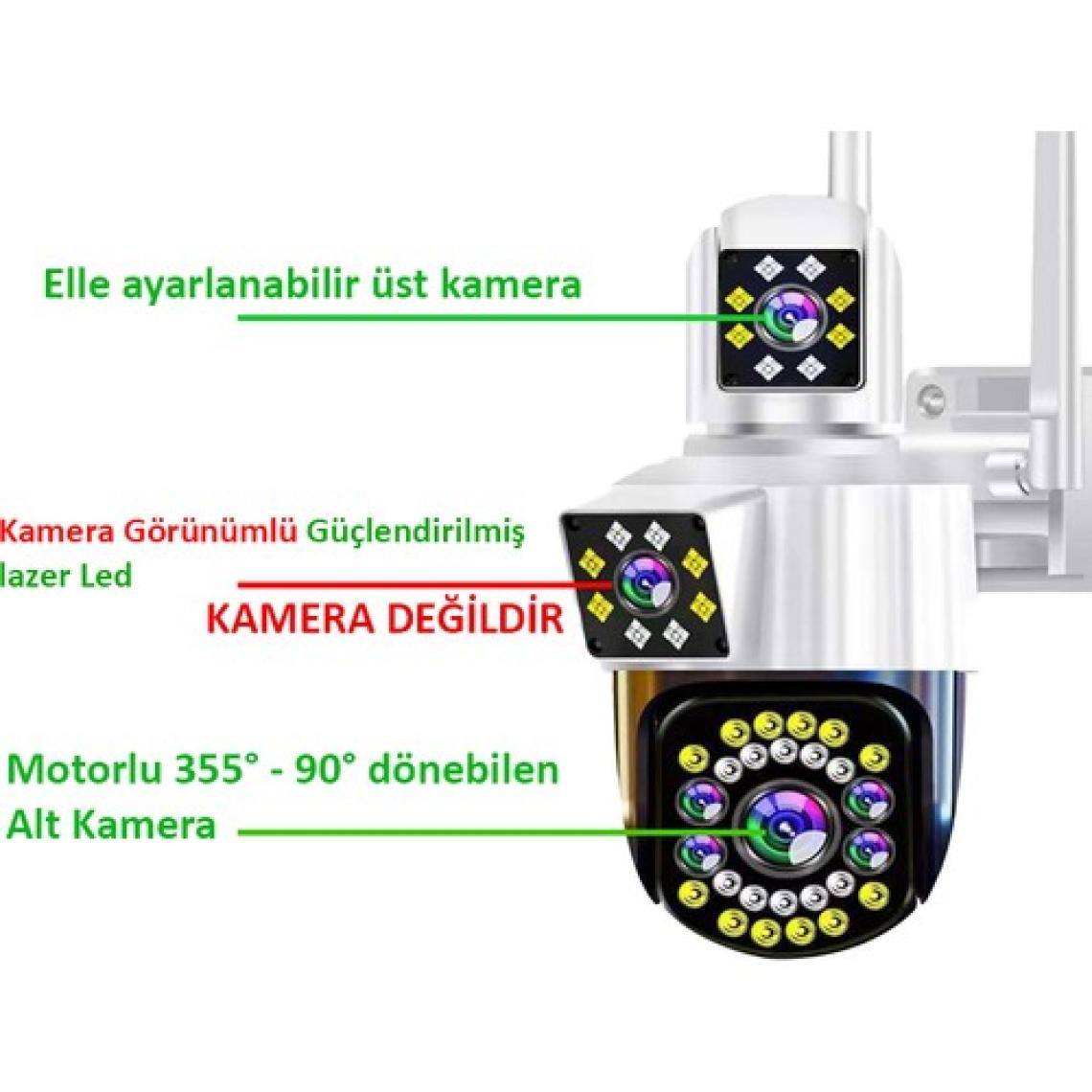 Yoosee YS-1010 Kablosuz Wifi 2 Kameralı Extra Gece Görüşlü 1080P Hd Güvenlik Kamerası
