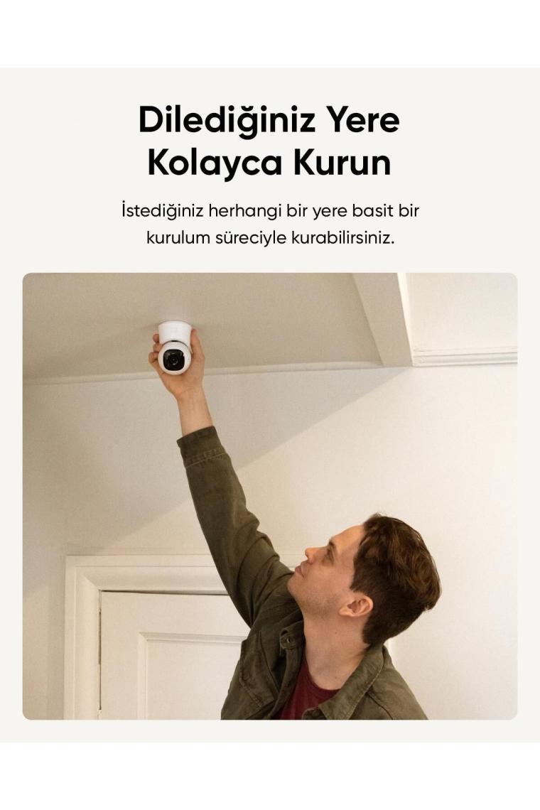 Anker Eufy Security C220 360 Derece Dönebilen Kızılötesi Gece Görüşlü IP Kamera - T8W1 (Anker Türkiye Garantili)