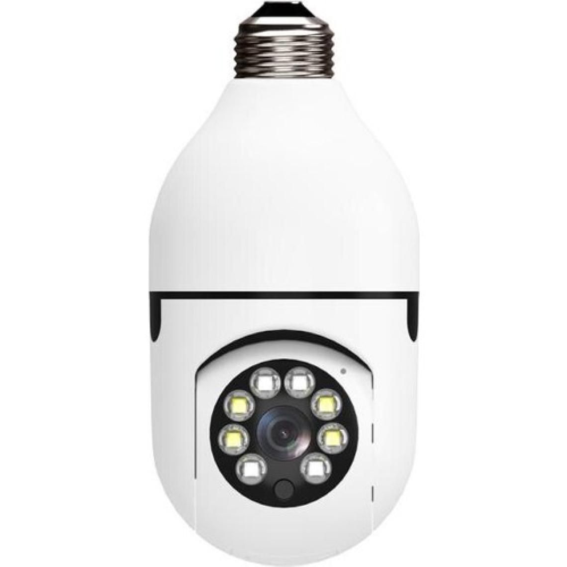 Bintech Gece Görüşlü 360 Derece LED Işık 1080P Wifi Kamera Kablosuz Panoramik Ev Güvenlik Balıkgözü Ampul Lamba IP Kamera