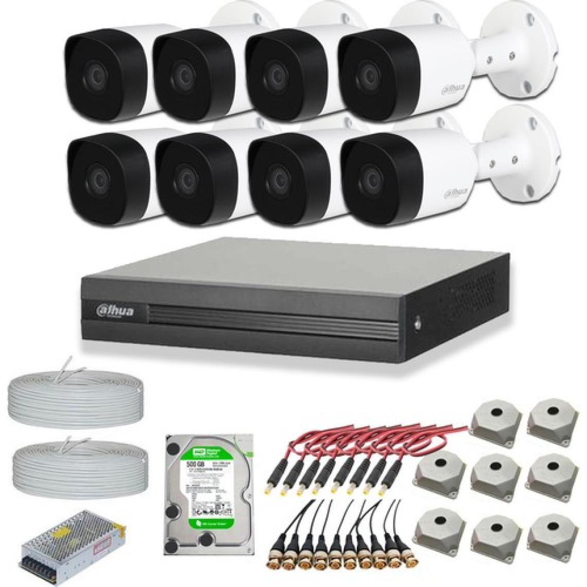 Dahua 2mp 8 Kameralı Dış Ortam Ahd Hd-Cvı Full Kamera Seti