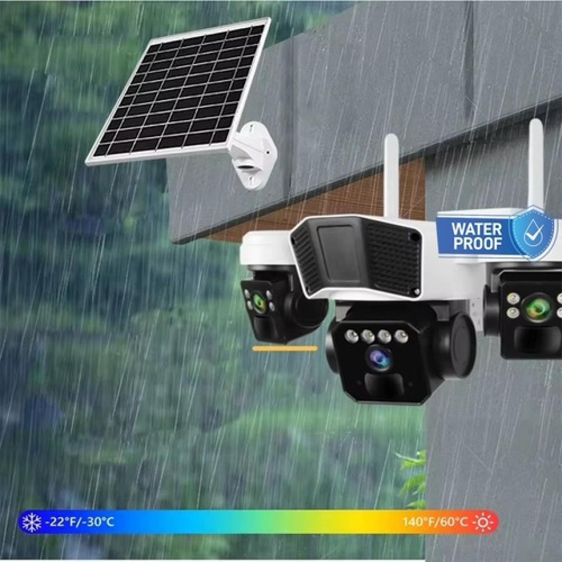 O-Kam 3936 256GB 9MP (3+3+3) Üç Kameralı UltraHD 4G Solar Akıllı Güvenlik Kamerası