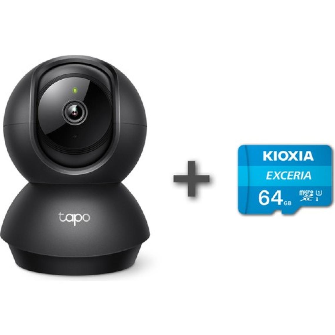 TP-Link Tapo C211 2k 3mp Yatay ve Dikey Ev Güvenliği Wi-Fi Kamerası + Kioxia 64GB Exceria Micro Sdxc