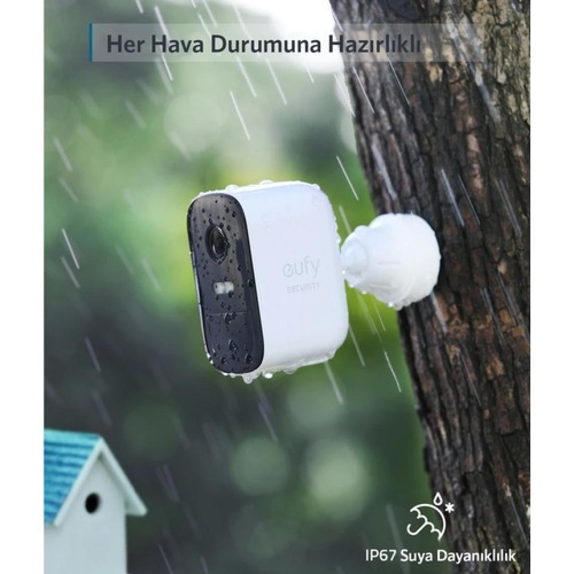 Eufy Security Eufycam 2C Kablosuz Akıllı Güvenlik ve 1080p Kamera Sistemi 2 Kamera 1 Ana Ünite Kiti - Apple HomeKit Uyumlu T8831