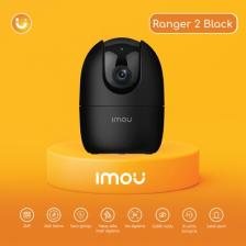 IMOU Ranger 2 Black İç Ortam Akıllı WiFi PT Kamera/2 MP-Gece Görüşü-360° Hareket-İnsan Algılama-İki Yönlü Ses-SD Kart-ONVIF-Bulut(IPC-A22EP-H-Black)