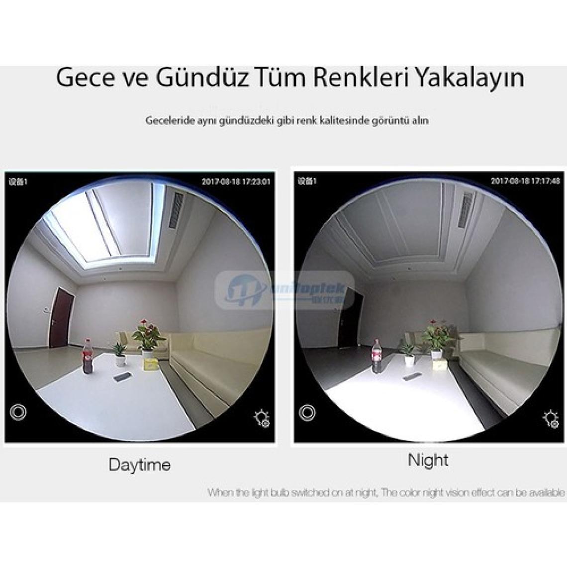 Hsintek Ampul Wifi Kamera Hem Lamba Hem Kamera 960 Full Hd Balık Gözü Panoromik Görüntü