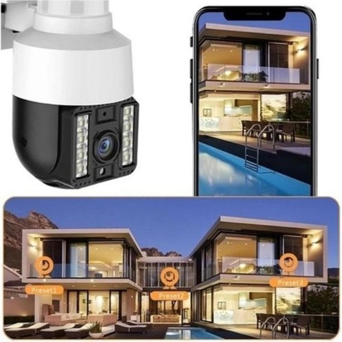 Sarftech Speed Dome Ptz 4K 2 mp Wifi Kablosuz Dış Mekan Çakarlı Güvenlik Kamerası Hareket Sensörlü Ip Kamera