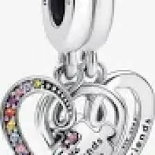 Hector Co Jewellery Puzzle Parçası ve Kalpli Arkadaşlık Sallantılı Charm 925 Ayar Gümüş