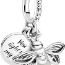 Dora & Dora Karanlıkta Parlayan Ateşböceği Sallantılı Charm 925 Ayar Gümüş
