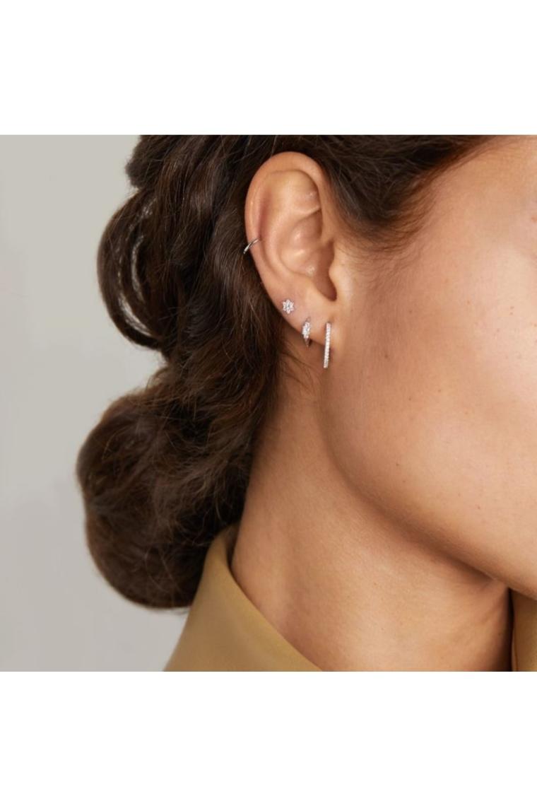 Heppii 6 mm Silver Cerrahi Çelik Düz Halka Tragus Piercing Helix Kıkırdak Rook Daith