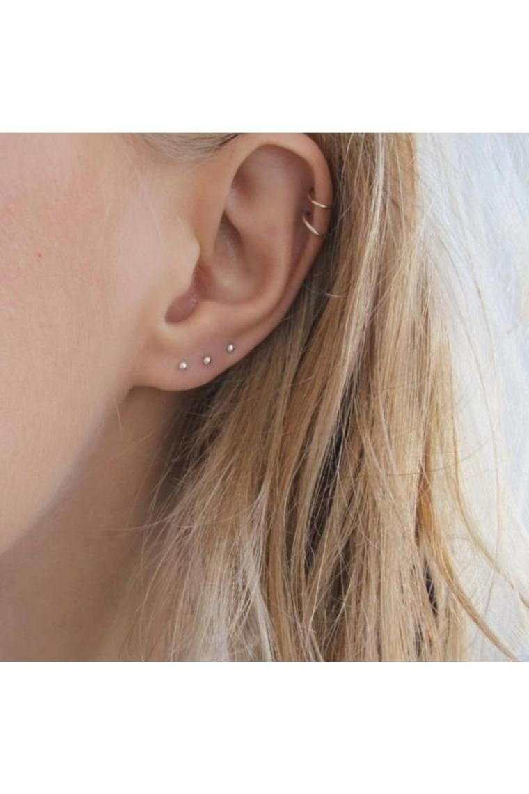 Heppii 6 mm Silver Cerrahi Çelik Düz Halka Tragus Piercing Helix Kıkırdak Rook Daith