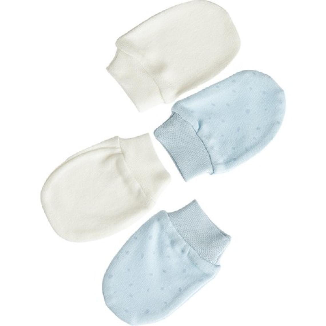 HelloBaby HelloBaby Yenidoğan Çizgili ve Düz Eldiven 2li Unisex