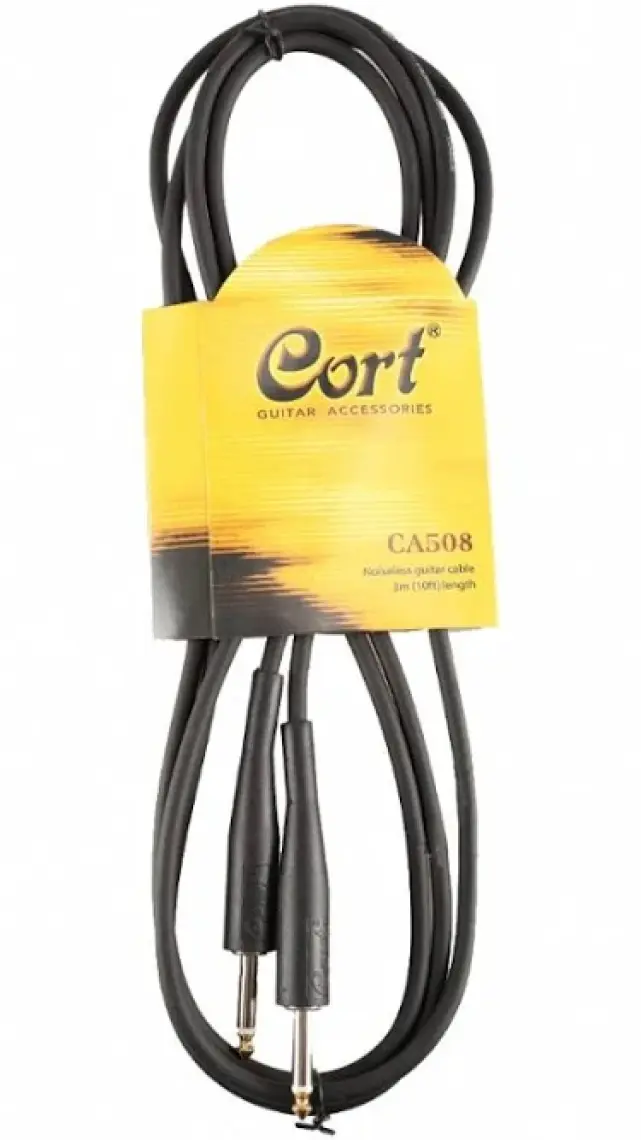 Cort Ca508 Gitar Kablosu Gürültüsüz 3 M Siyah