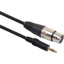 Alfais 5032 Xlr Mikrofon 3.5Mm Çevirici Adaptör Dönüştürücü 3 Pin Dişi Ses Kablosu