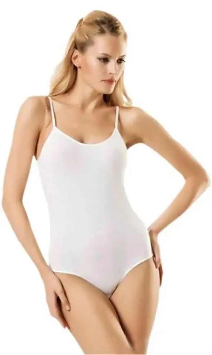 Seher 6'lı Paket Kadın İp Askılı Kancalı Body Zıbın