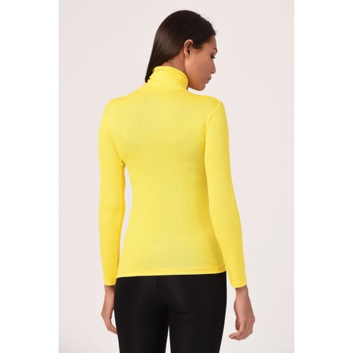 Disentis Modest Tam Balıkçı Uzun Kollu Viskon Sarı Body
