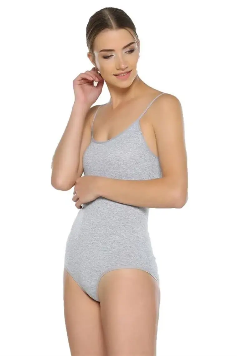 Seher 6'lı Paket Kadın İp Askılı Kancalı Body Zıbın