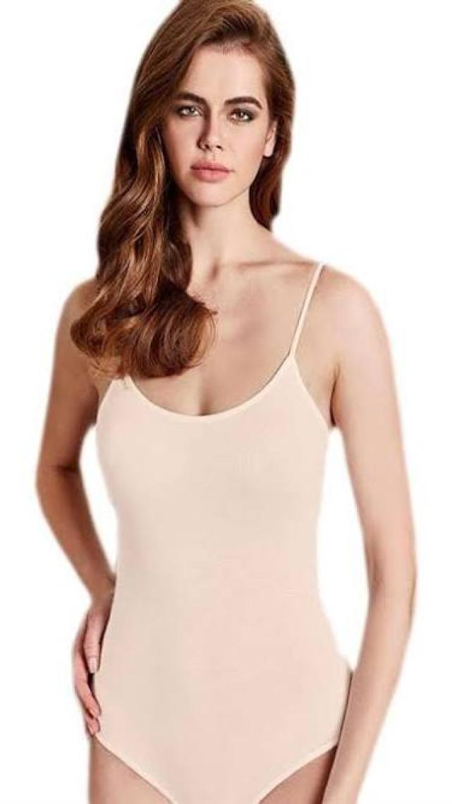 Berrak İç Giyim Likralı Kadın İp Askılı Kancalı Çıt Çıtlı Body 6 lı Paket