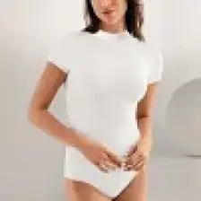 Şahinler Kısa Kollu Balıkçı Yaka Çıtçıtlı Body Beyaz MB248