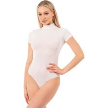 Özkan Underwear 0627 Kadın Pamuklu Likralı Penye Dik Yaka Kısa Kollu Kancalı Çıtçıtlı Body