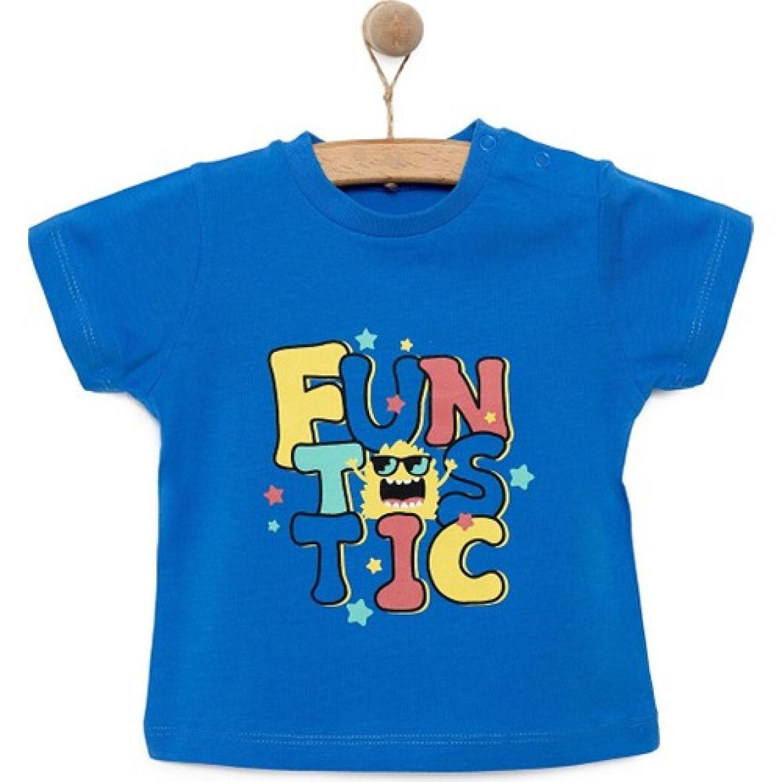 HelloBaby Basic Erkek Yazı Baskılı T-Shirt Erkek Bebek
