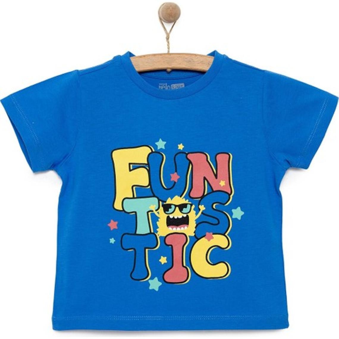 HelloBaby Basic Erkek Yazı Baskılı T-Shirt Erkek Bebek
