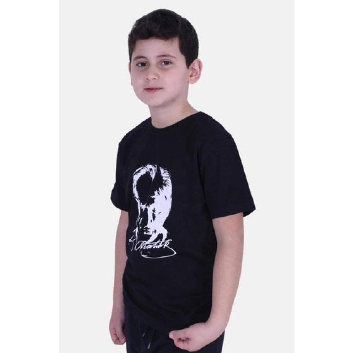 Ay Yıldız Baskılı Atatürk Imzalı Unisex Çocuk T-shırt