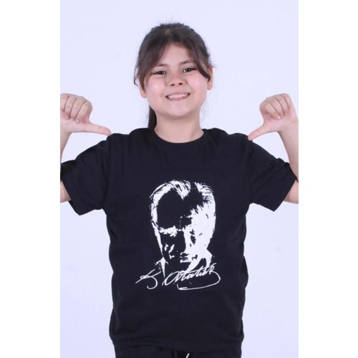 Ay Yıldız Baskılı Atatürk Imzalı Unisex Çocuk T-shırt
