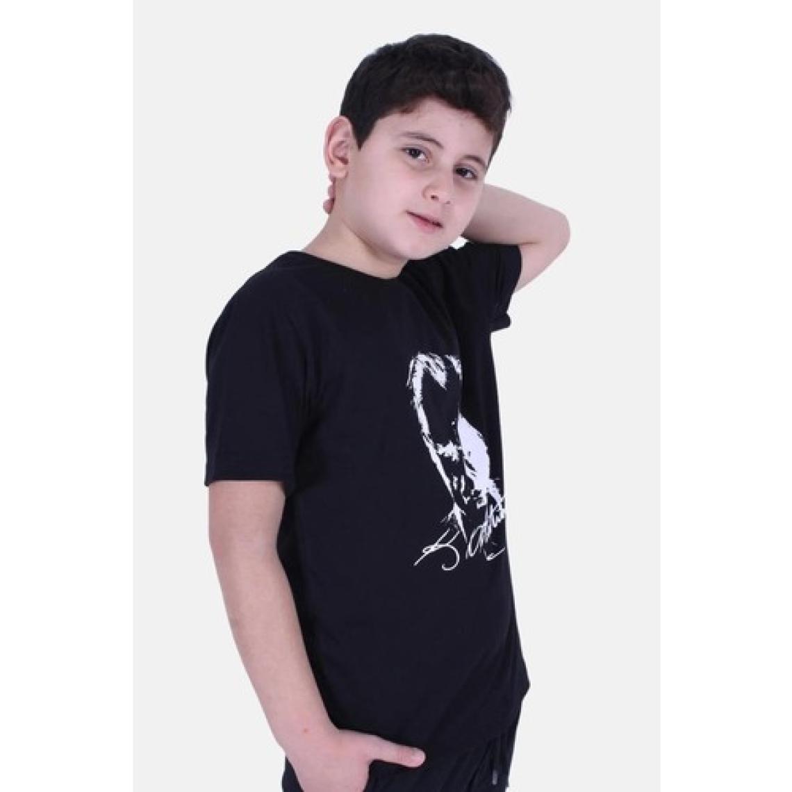 Ay Yıldız Baskılı Atatürk Imzalı Unisex Çocuk T-shırt