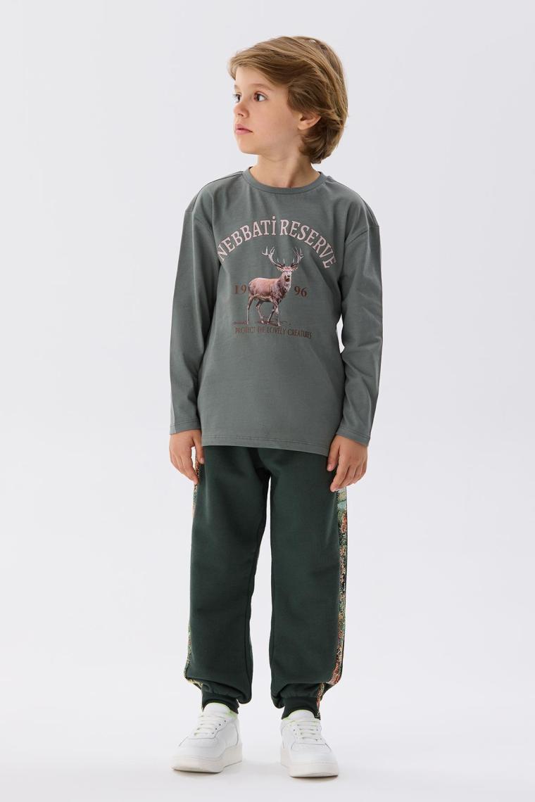Nebbati Bg Store Erkek Çocuk Bej T-Shirt