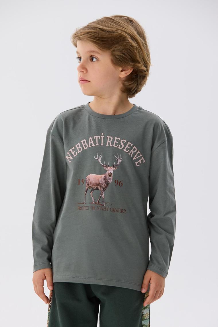 Nebbati Bg Store Erkek Çocuk Bej T-Shirt