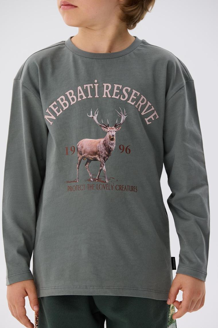 Nebbati Bg Store Erkek Çocuk Bej T-Shirt
